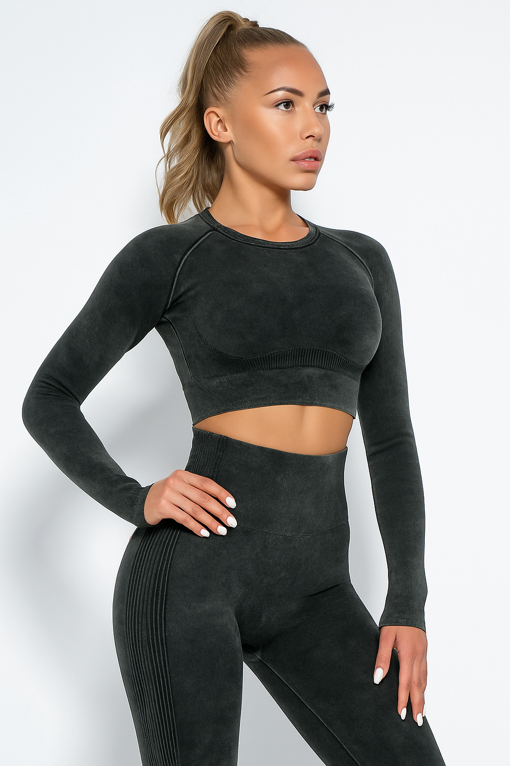 Premium Formendes Fitness-Set Black Sculpt